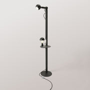 Rocco XXL - Lampada da terra con lampadina Maria e Camo - Nero