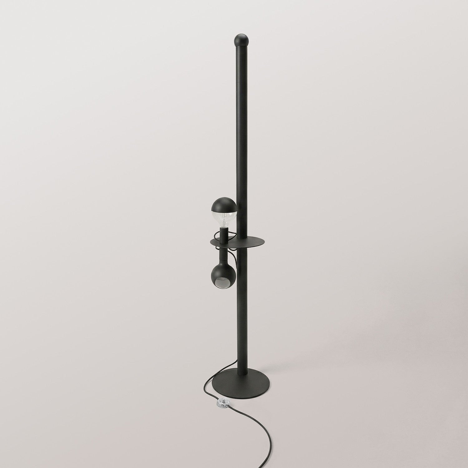 Rocco XXL - Lampada da terra con lampadina Maria e Camo - Nero