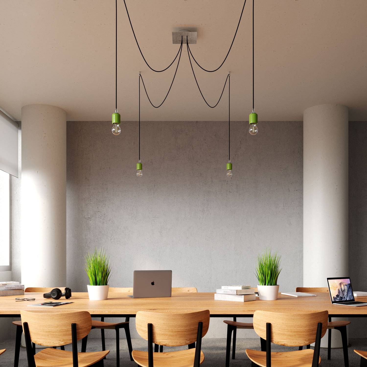 Rosone Rose-One quadrato, 200 mm con 4 fori e 4 fori laterali - Bianco opaco Bianco