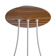 Rosone Rose-One rotondo, diametro 200 mm con 3 fori in linea e 4 fori laterali - Legno Bianco