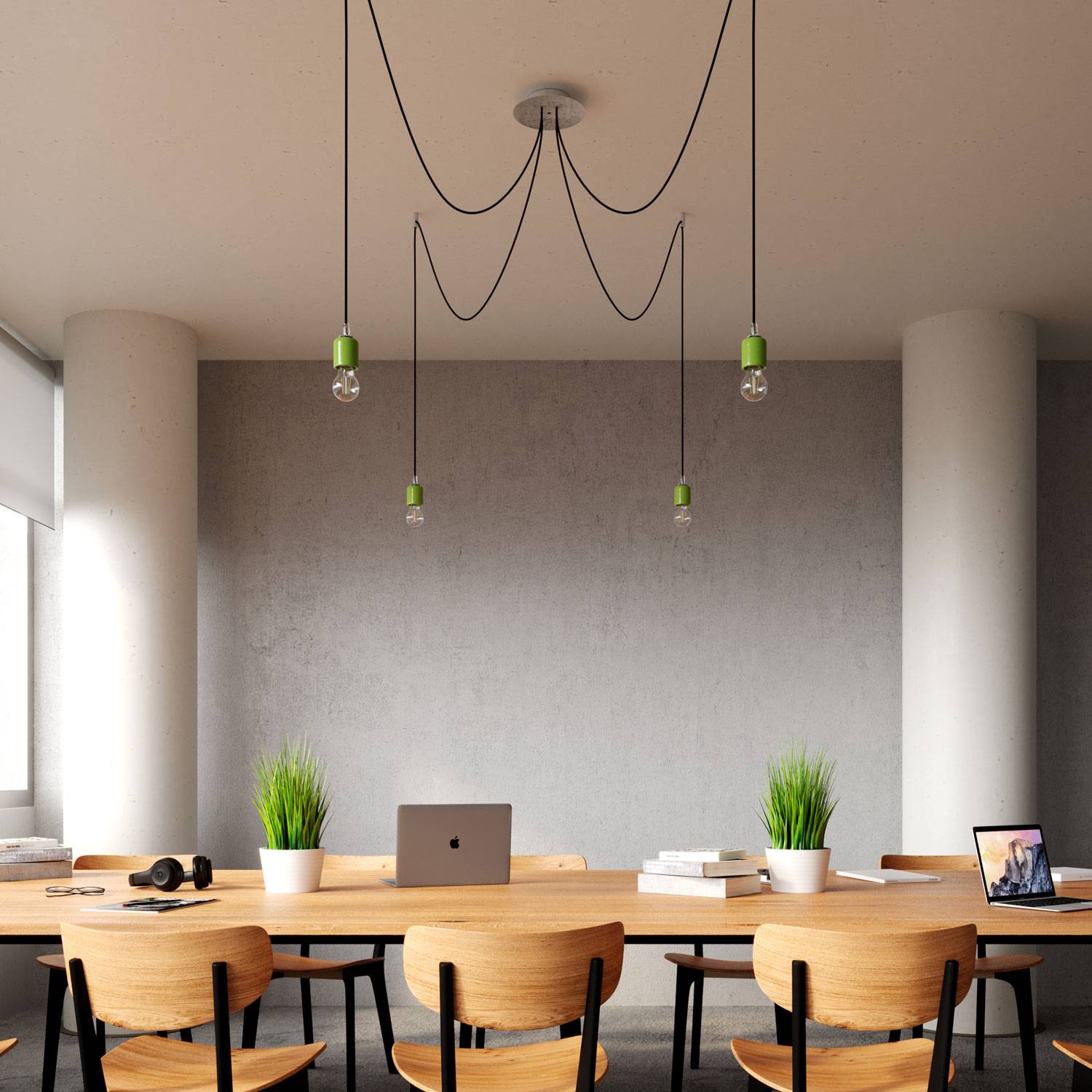 Rosone Rose-One rotondo, diametro 200 mm con 4 fori e 4 fori laterali - Nero opaco Bianco