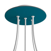 Rosone Rose-One rotondo, diametro 200 mm con 5 fori e 4 fori laterali - Petrolio Bianco