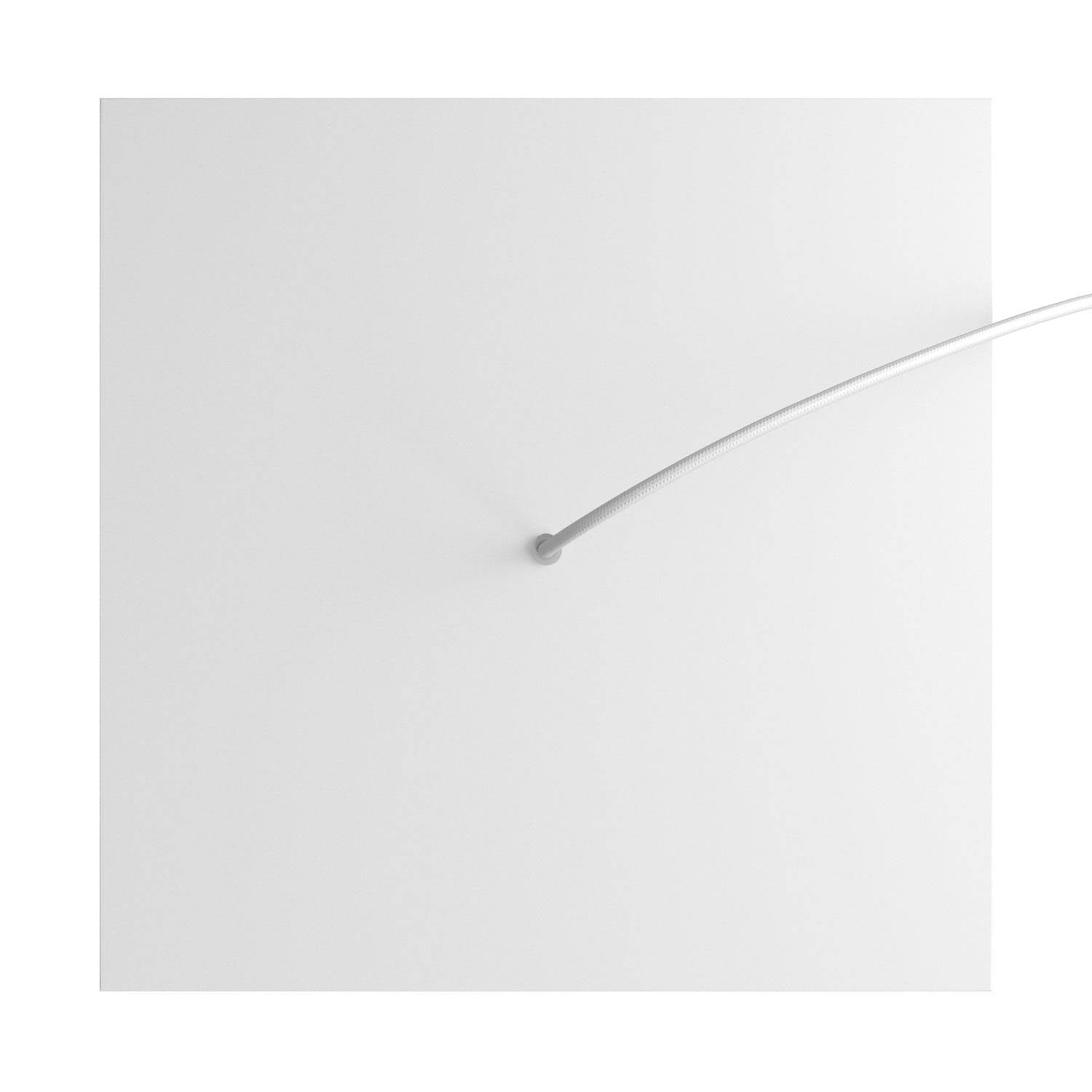 Rosone XXL Rose-One quadrato, 400 mm con 1 foro e 4 fori laterali - Bianco opaco Bianco