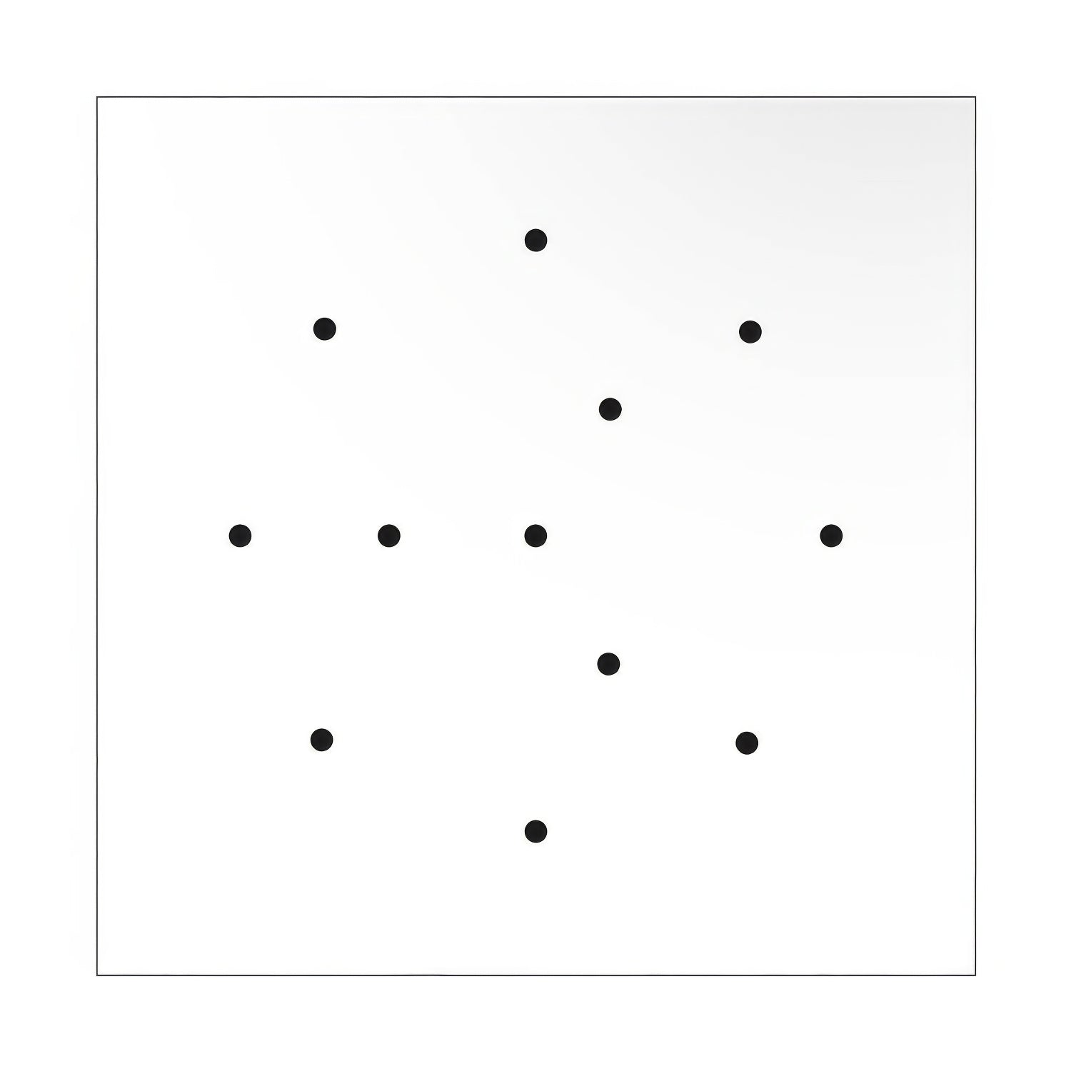 Rosone XXL Rose-One quadrato, 400 mm con 12 fori e 4 fori laterali - Bianco opaco Bianco