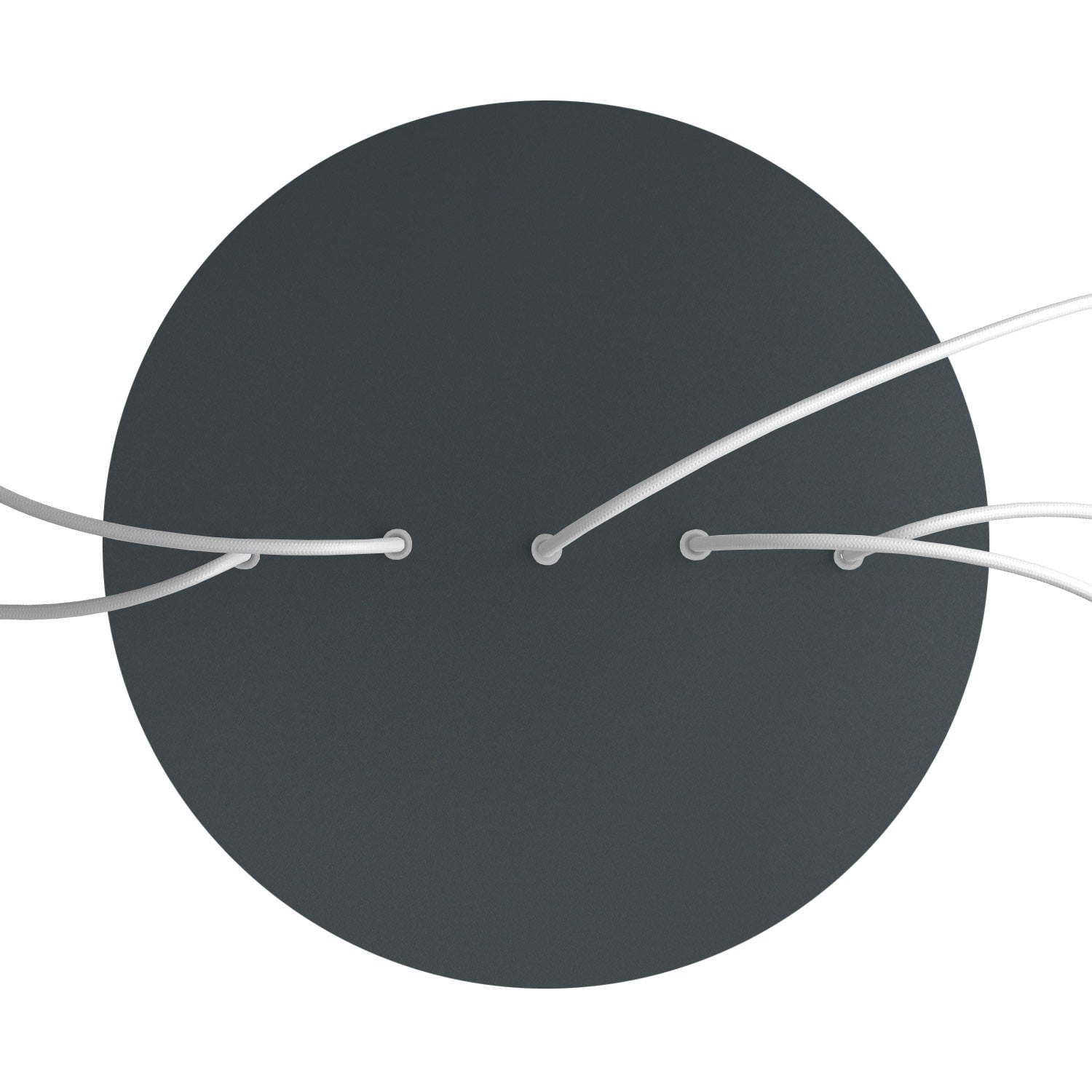 Rosone XXL Rose - One rotondo, diametro 400 mm con 5 fori in linea e 4 fori laterali - Antracite - Creative Cables