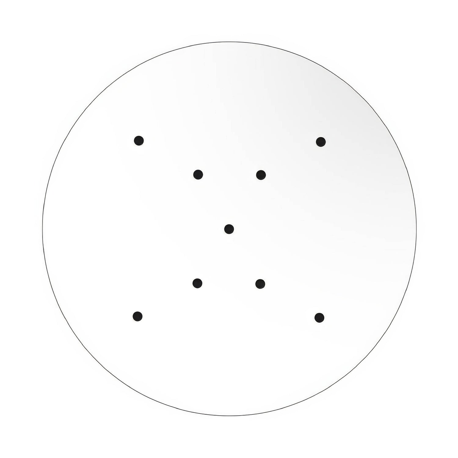 Rosone XXL Rose-One rotondo, diametro 400 mm con 9 fori a X e 4 fori laterali - Bianco opaco Bianco