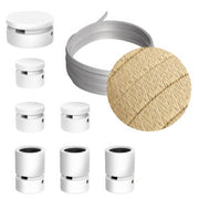 Sistema Filé Linear Kit - con cavo CN06 di 5 m per catenaria e 7 componenti in legno verniciato bianco per interni