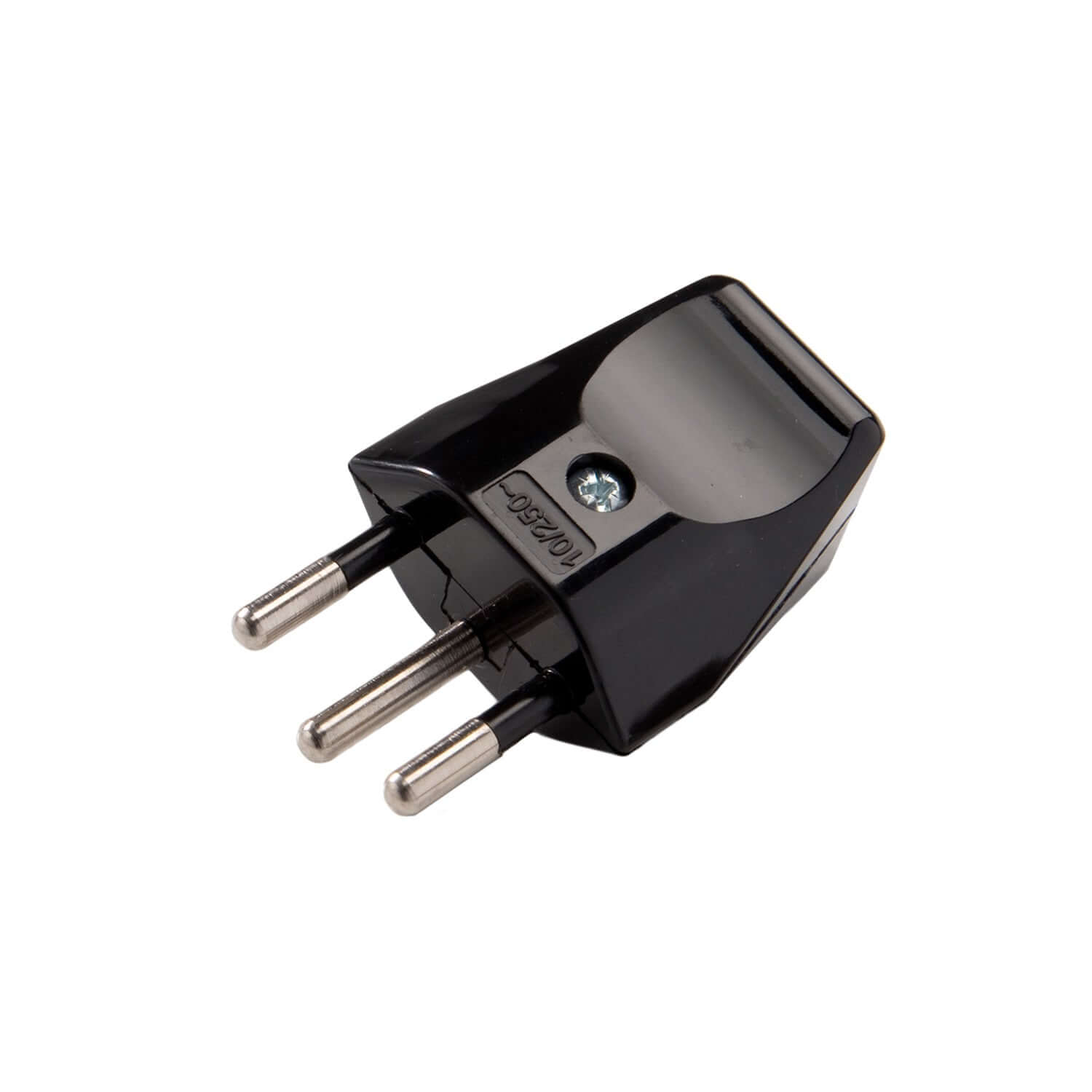 Spina svizzera 2 Poli con terra 10A - Nero