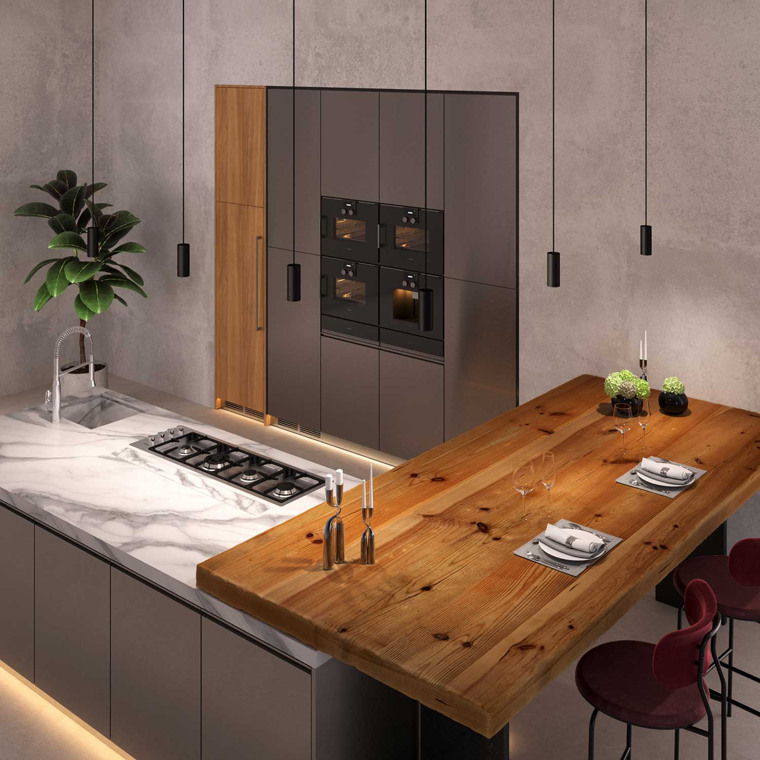 Tub-E14, tubo in metallo per faretto con portalampada doppia ghiera E14 - Nero